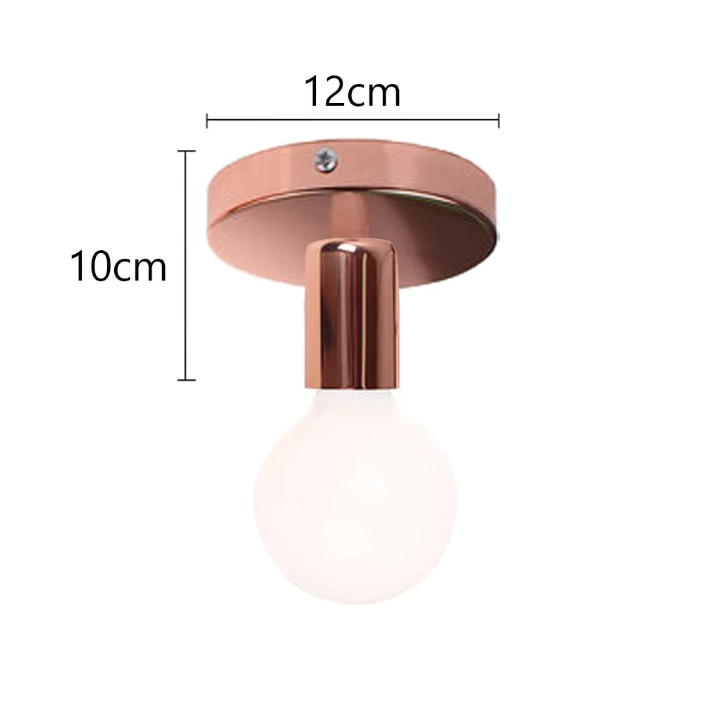 Simple Retro Ceiling Light Industrial Metal E27 Ceiling Lamp Sconce for Living Room Balcony Dining Room Bedroom Aisle Home Decor