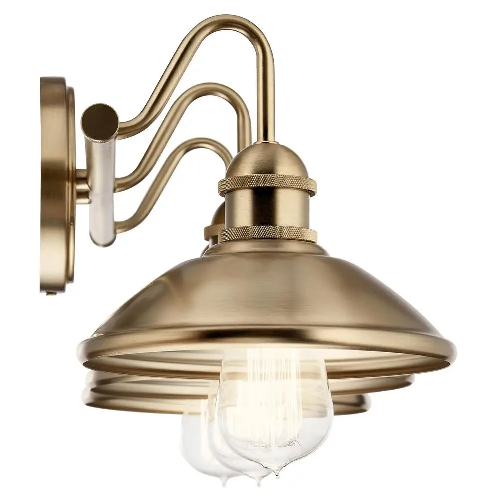 Vintage Inspired 3 Light Bathroom Vanity in Champagne Bronze Finish Transitional Industrial Design Ambient Lighting 26.5" W x