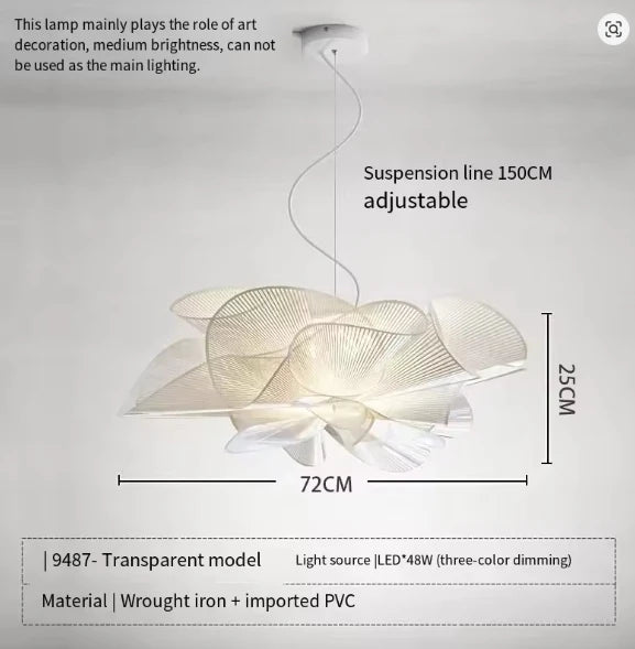 H5-Bedroom Light New Lamp Luxury Modern Simple Chandelier  Northern Europe Advanced Sense Petal Lamps LED Ceiling Lamp