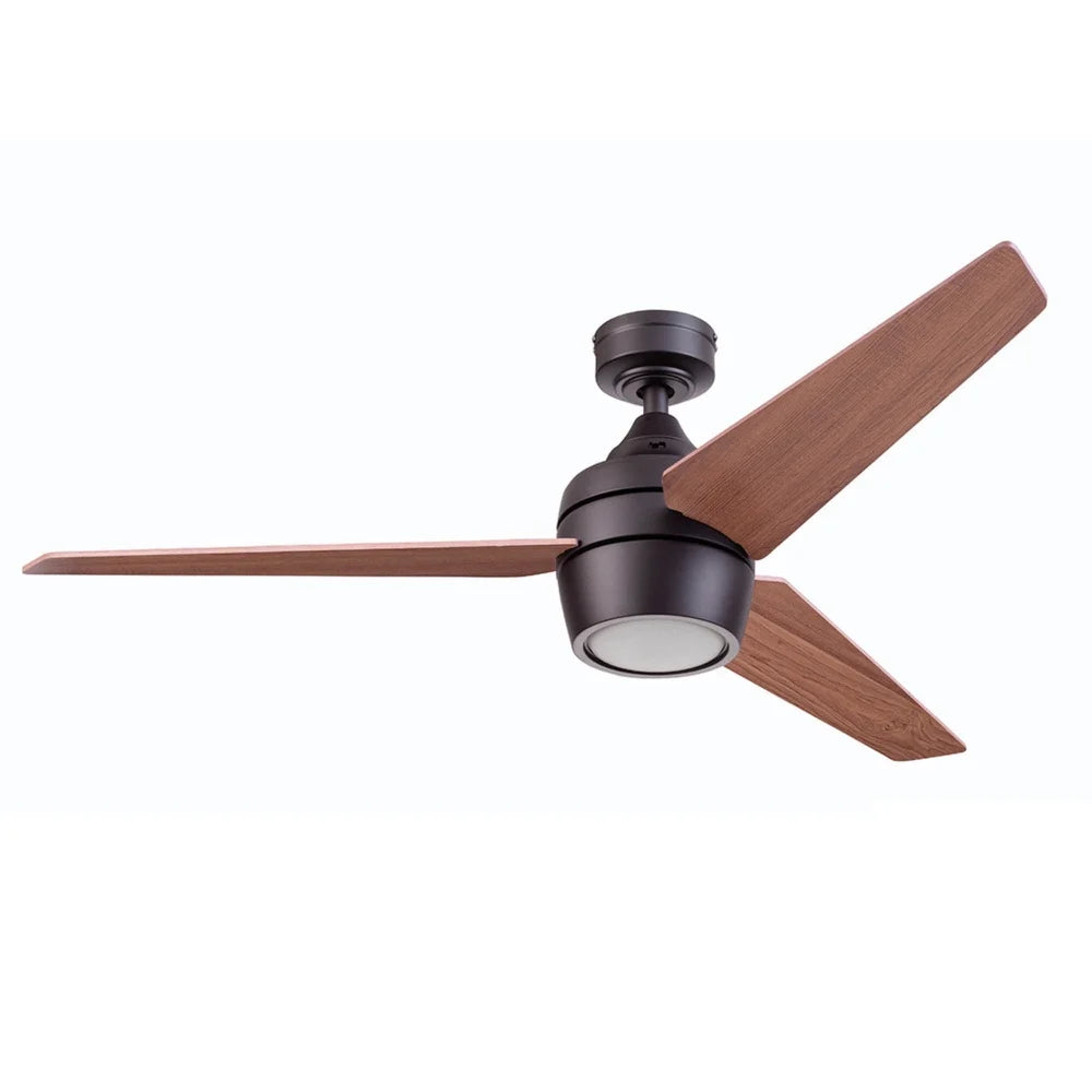 Modern Espresso Bronze Ceiling Fan with Integrated LED Light Remote Control 3 Reversible Blades Quiet Motor Energy Efficient
