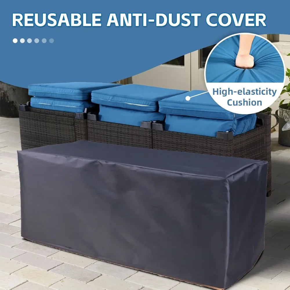 7 Piece Sectional Sofa Set Outdoor, Rattan Patio Furniture Set, Outdoor Sectional Furniture, Rattan Chairs Glass Table