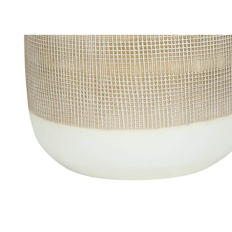 Adds Ambiance space Assembled Base Cream Lamp Lighting Room Shade Table Lighting, 27h, Table Lamp, Cream Ceramic, Beige Shade, C