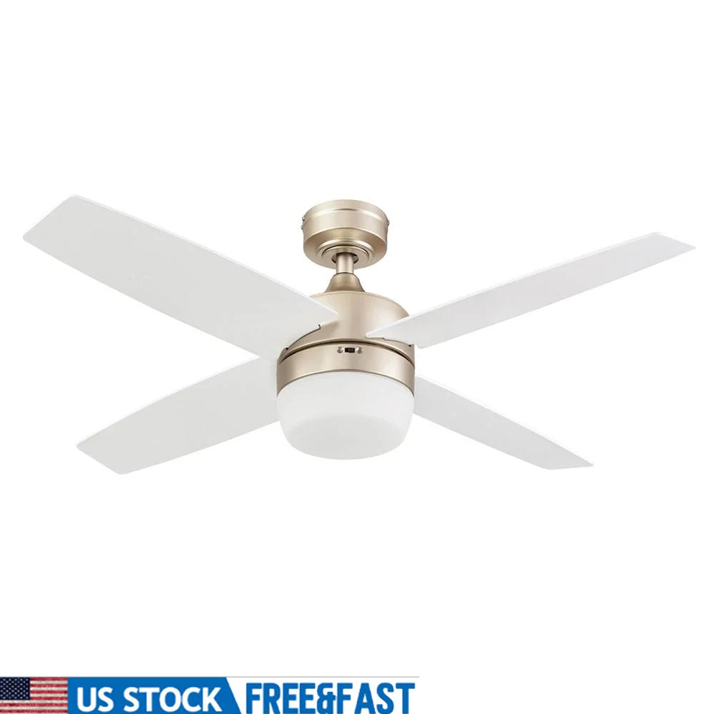 44 Inch Ceiling Fan with Light Remote Control Dimmable Integrated LED Reversible Blades Reverse Airflow Indoor Modern Home Use