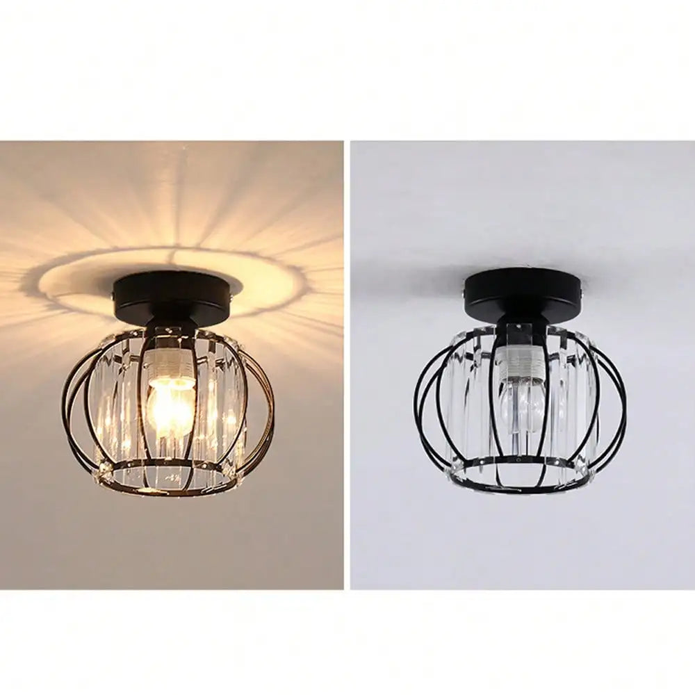 Mini Simple Crystal Lamp Chandelier Industrial Hallway Ceiling Light Flush Mount Pendant Chandelier Crystal Ceiling Light