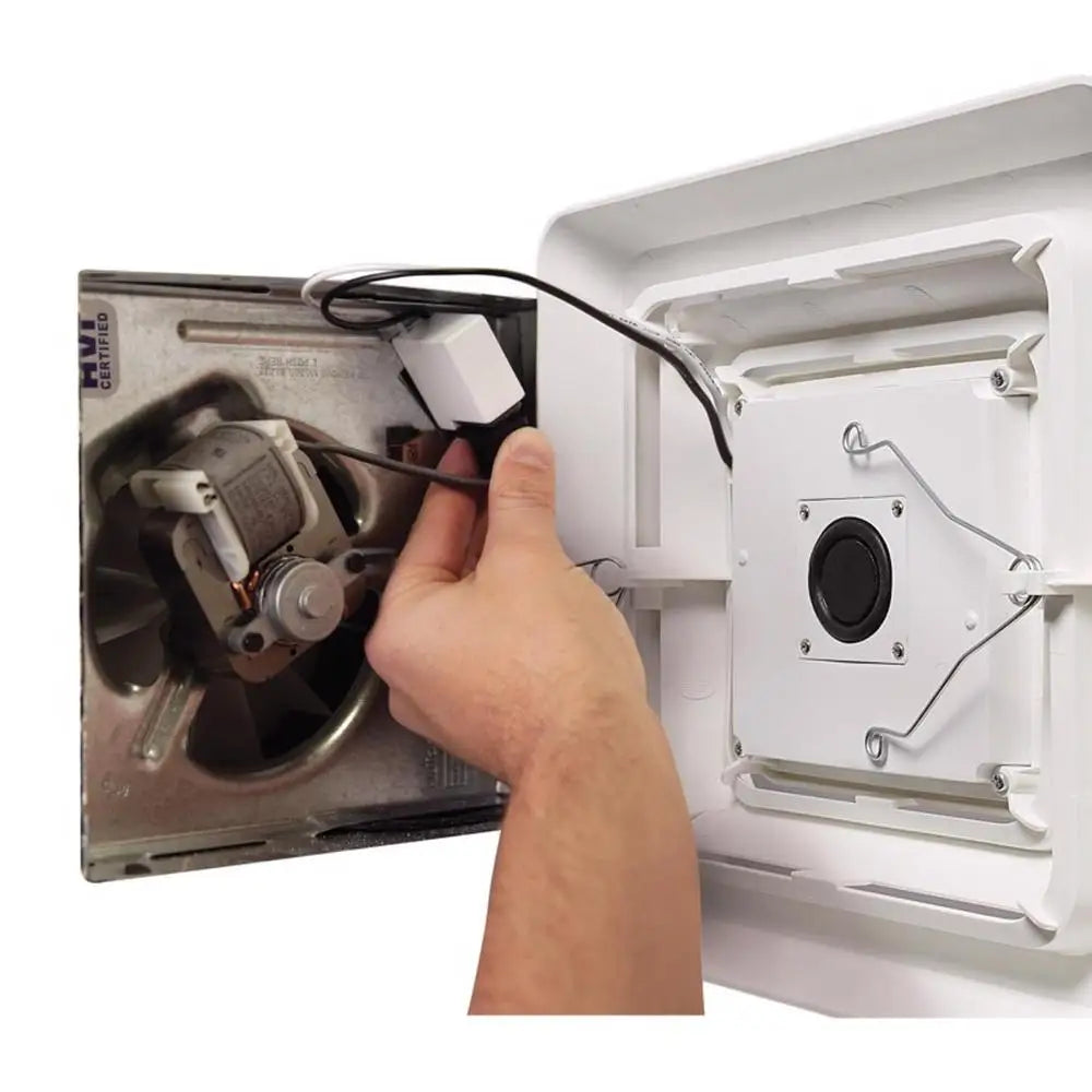 Sonic Bathroom Exhaust Fan Grille with LED Light Bluetooth Speaker Quick Installation Ventilation Grille Efficient Lighting Home