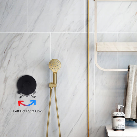 Single Function Shower Handle Valve, Bathroom Trim Kit, Black Single Handle Tub Shower Valve Mixer Kit, Shower Mixer Valve