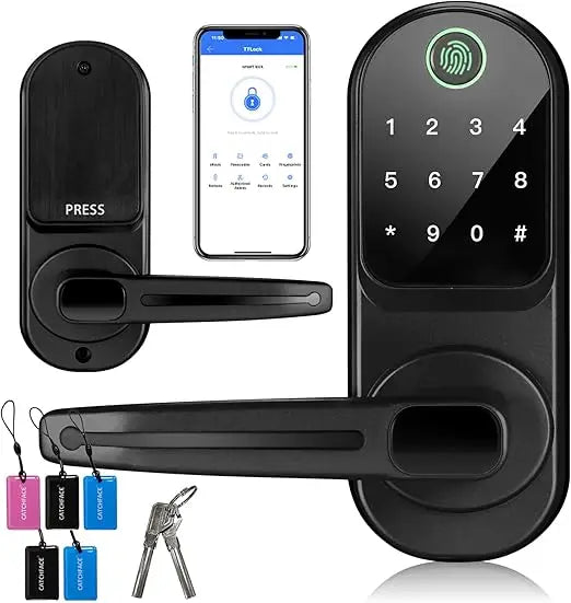 Fingerprint Door Lock TTLock Smart Lock Biometric Door Lock with Fingerprint,Free App,Share Ekey and IC Card Keyless Entry with