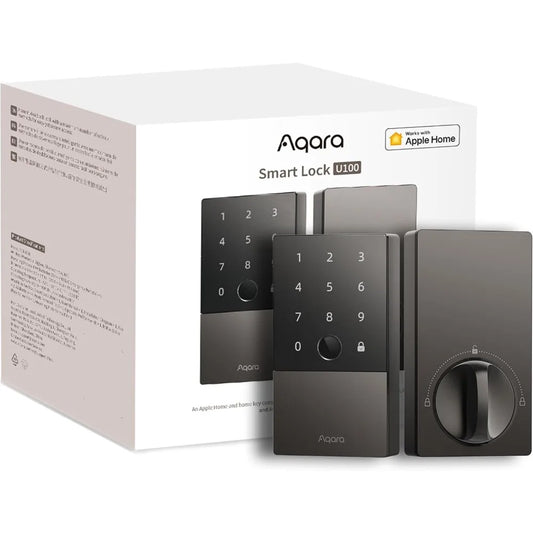 Smart Lock U100, Fingerprint Keyless Entry Door Lock with Apple Home Key, Touchscreen Keypad, Bluetooth Electronic Deadbolt, IP