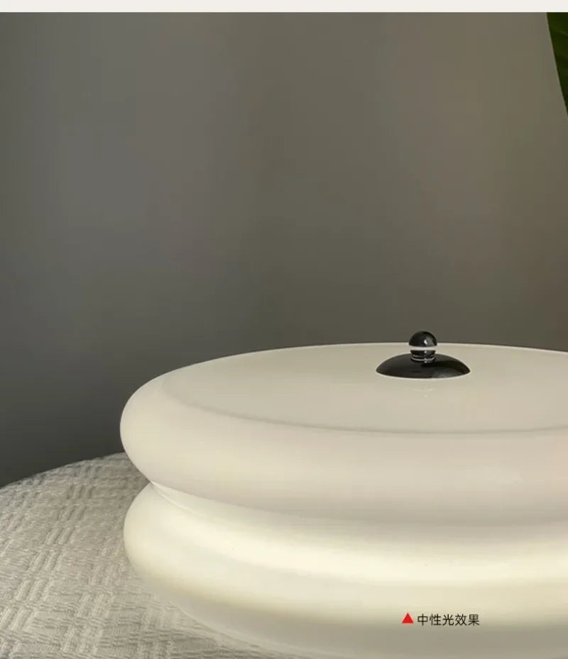 Nordic Medieval Cream Style Ceiling Lights Living Room Minimalist Artistic Creativity Corridor Bedroom Glass Ceiling Lamp
