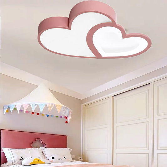 110V/220V  35 W Pink Ceiling Light Children's Room Lamp Dimmer Chandelier LED Baby Lamp Light With Remote Control