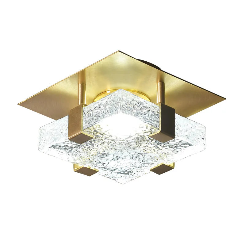 Luxury Postmodern Full Copper Marble Bedroom Ceiling Light Corridor Balcony Study Creative Entry Foyer Entrance Light