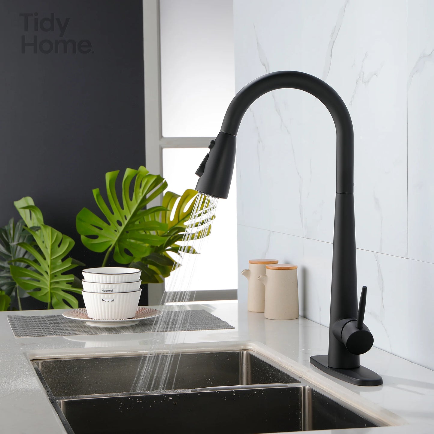 Kitchen Faucets with Pull Down Sprayer, Kitchen Sink Faucet with Pull Out Sprayer, Single Handle Copper Kitchen Faucet