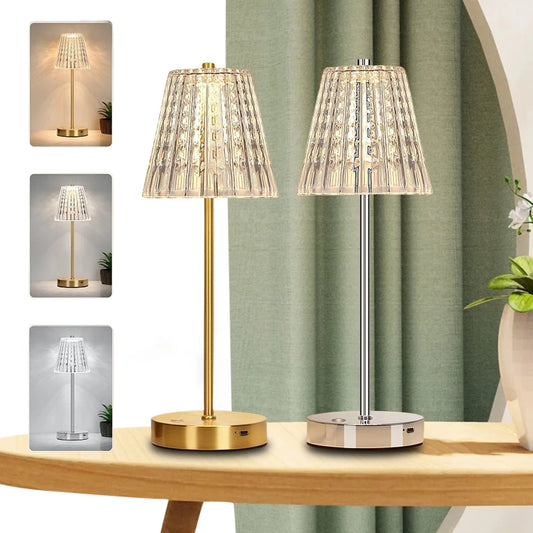 Retro Decorative Light Dimmable Eye-Protection Reading Lamp 3 Color Adjustable Battery Operated for Bedroom Living Room Decor