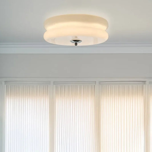 Nordic Medieval Cream Style Ceiling Lights Living Room Minimalist Artistic Creativity Corridor Bedroom Glass Ceiling Lamp