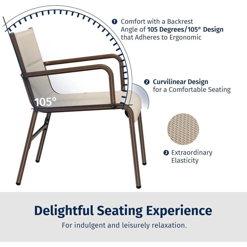 4 Seats Outdoor Furniture Set, Waterproof Patio Furniture Set, Patio Loveseat with Coffee Table