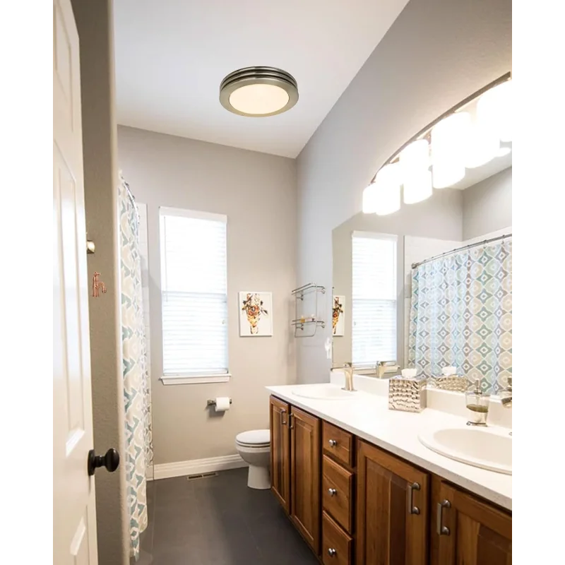Akicon Exhaust Fan with Light, Ultra Quiet 80 CFM 2.0 Sones Ventilation Exhaust Bathroom Fan with Light, 3000K/4000K/5000K