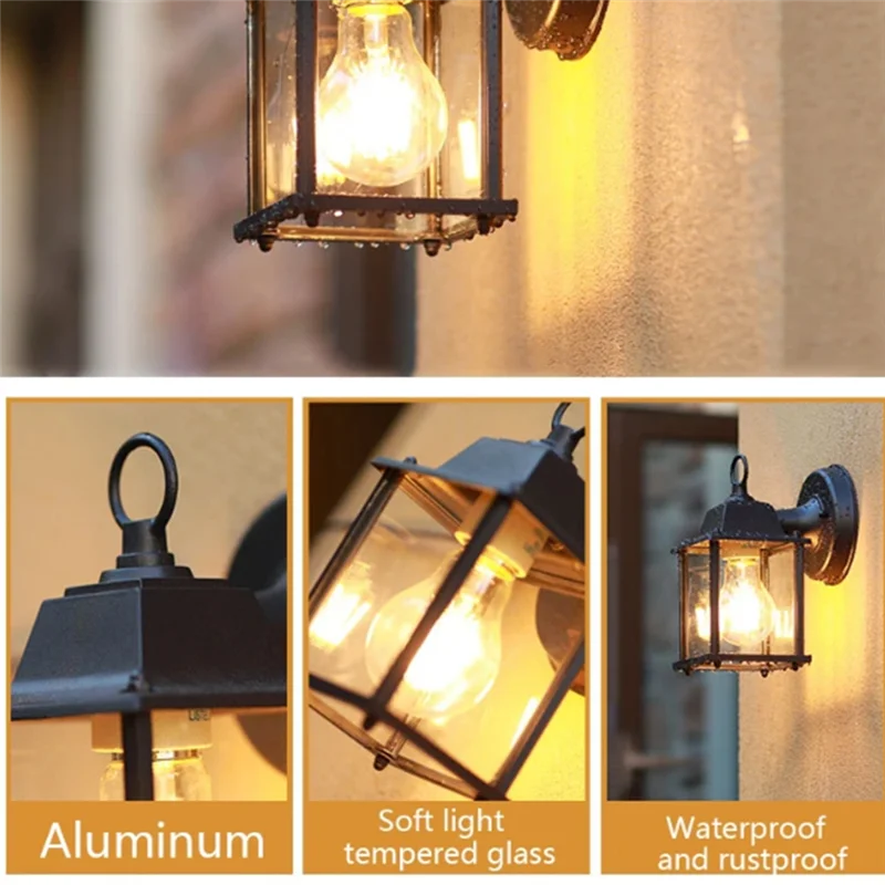 BMBY-Outdoor Balcony Light Waterproof Wall Light Waterproof Lighting Wall E27 Fixtures