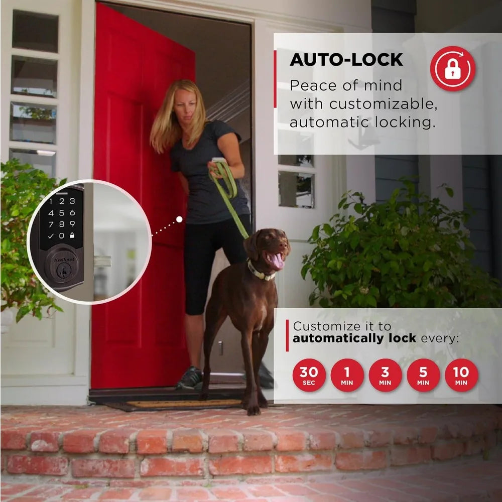SmartCode 270 Keyless Entry Electronic Touchpad Deadbolt Door Lock with Auto-Lock, Custom User Codes, Advanced Security in Vene