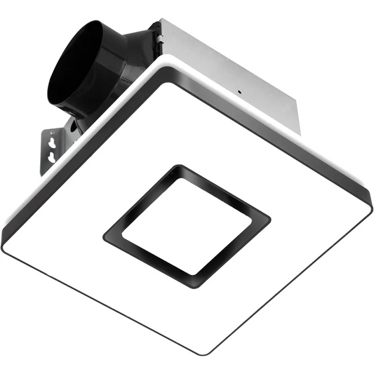 Akicon Exhaust Fan with Light Combo, 90 CFM, 1.5 Sones,15W Dimmable 3CCT LED Light with 5W Night Light, Bathroom Ventilation