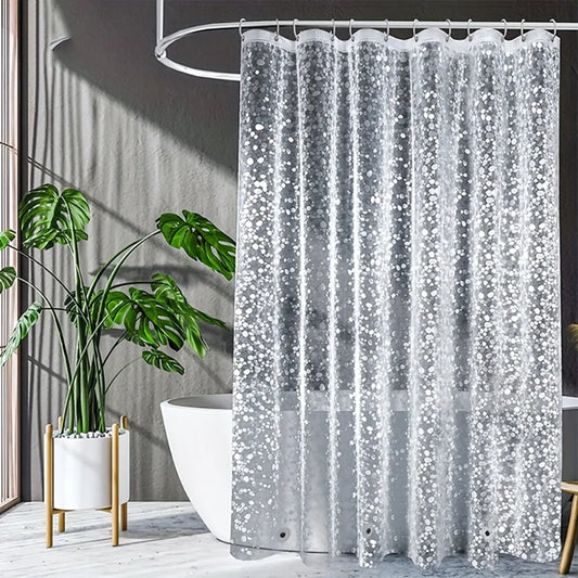 3D Pebble Pattern Shower Curtain Liner – Heavy-Duty PEVA Material with Magnets, 71x71 Inches, Perfect for Shower Stalls