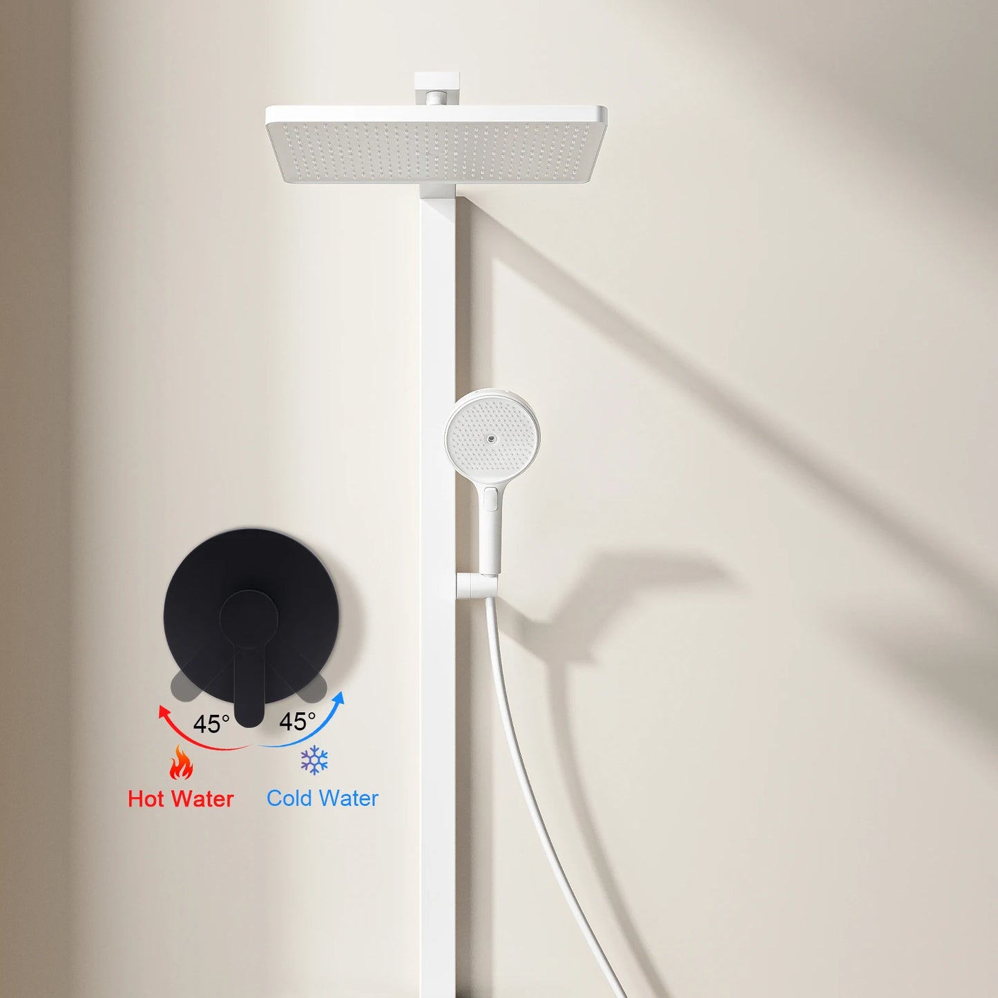 Single Function Shower Handle Valve, Bathroom Trim Kit, Black Single Handle Tub Shower Valve Mixer Kit, Shower Mixer Valve