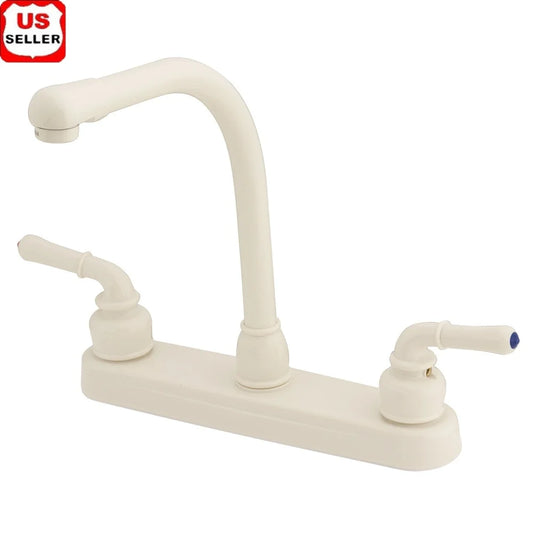 U-YBB800RSB Biscuit 8" Hi-Rise Kitchen Faucet with Tea Pot Handles