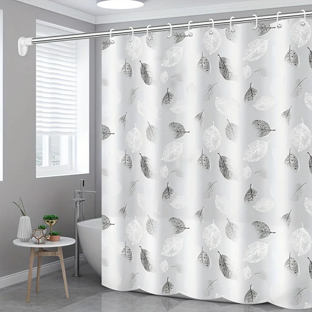 Clear Shower Curtain PEVA Transparent Bathroom Liner Waterproof 180x200CM Bath Curtains Bathroom Mould Proof Curtains with Hooks