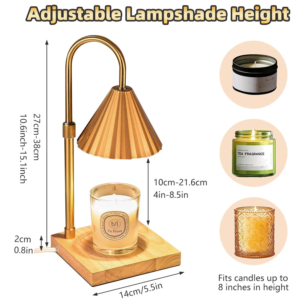 Modern Candle Warmer Table Lamps Metal Wax Burner Dimmable Aromatherapy Table Lamp Desk Lamp for Bedroom Living Room Atmosphere