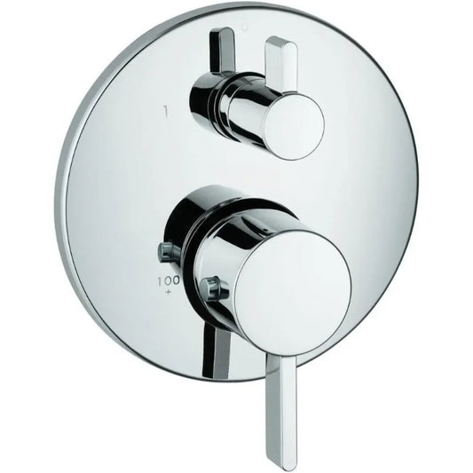 Modern Premium Volume and Auto Temperature Control 2-Handle Thermostatic Shower Valve Trim with Diverter in Ch