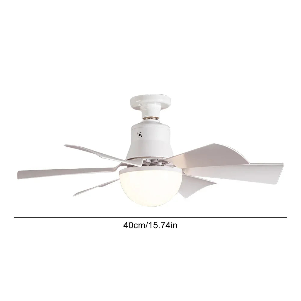 Ceiling Fan Light LED 30W Simple Lights with E27 Remote Control Timing Light Bulb for Home Living Room Decorative Fan Lighting