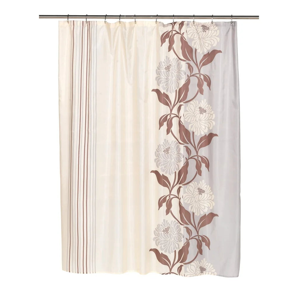 Durable Water Resistant Polyester Shower Curtain 70x72 Machine Washable Unique Design with Matching Window Curtain Available