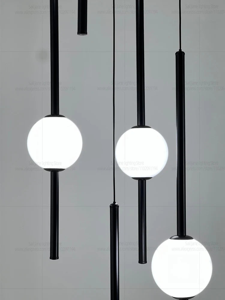 Modern LED Pendant Light For Home Decoration Living Room Lighting Minimalist Luster Dining Table Hanging Staircase Chandelier