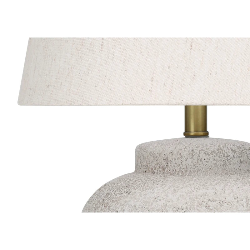 Accent Ambiance Attached ft Base Base cream Lamp Lighting Shade Space Table Lighting, 22h, Table Lamp, Cream Concrete, Ivory / C