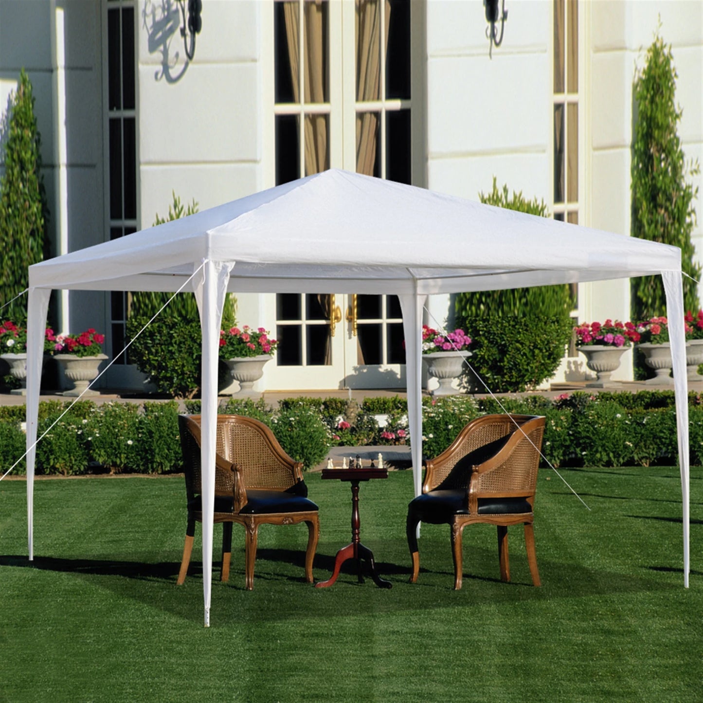 Tent Spiral Tubes White 3 x 3m wedding parking party Shed practical portable Waterproof Household Tent