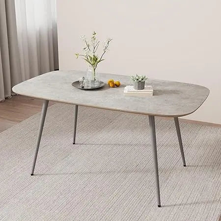 47.2'' Dining Table Set for 4,Modern Wood Dining Table,Leather Dining Chairs 4,Table and Chairs Set of 4,Ideal for Kitchen Dinin