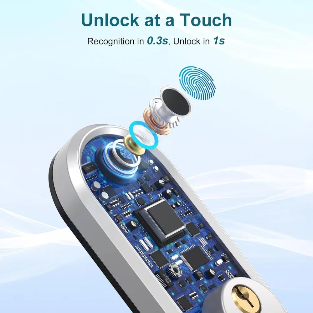 Keypad Smart Door Lock - Fingerprint Keyless Entry Door Lock, Electronic Touchscreen Deadbolt for Front Door, App Remote Control
