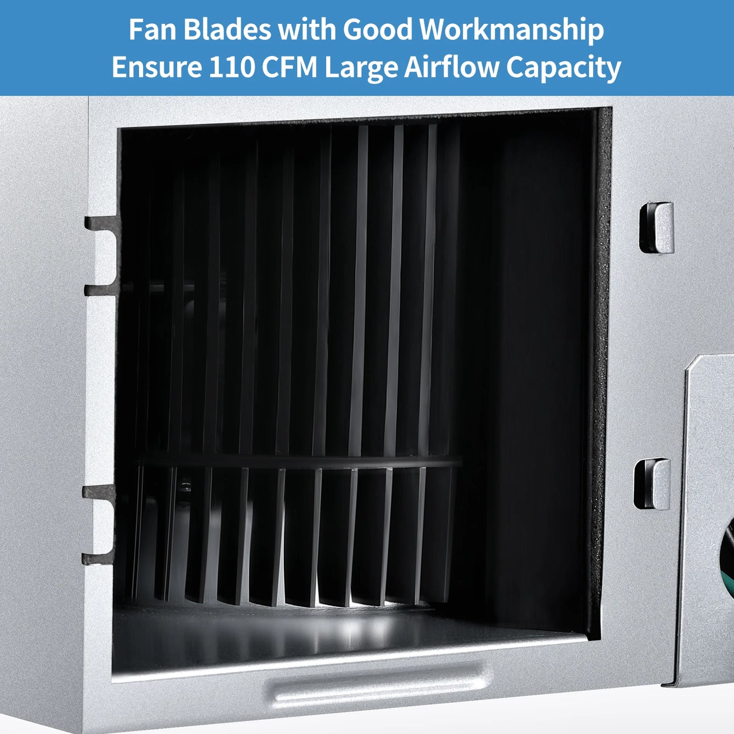 110 CFM with LED Light, 3 Color Temp, ≤2.0 Sones, 10.24” Panel, 10m² Coverage, Easy Install, Energy Saving Bathroom Exhaust Fan