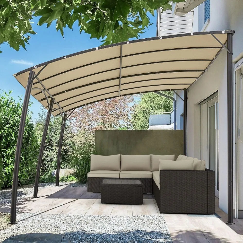 13'×10' patio awning, wall mounted uv block sunshade porch awning for patio, pergolas and gazebos on clearance, patio awnings f