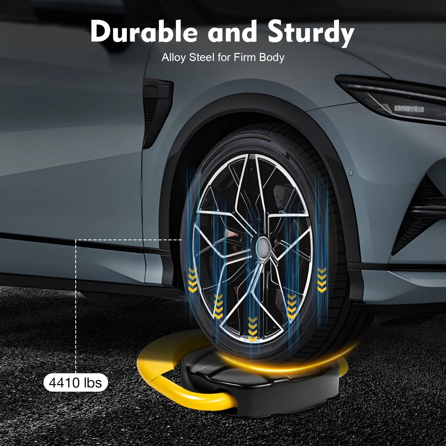 Parking Barrier Parking Post with Remote Controls and Keys 180° Rotating Rocker Lever Maximum Load Capacity 2T Waterproof