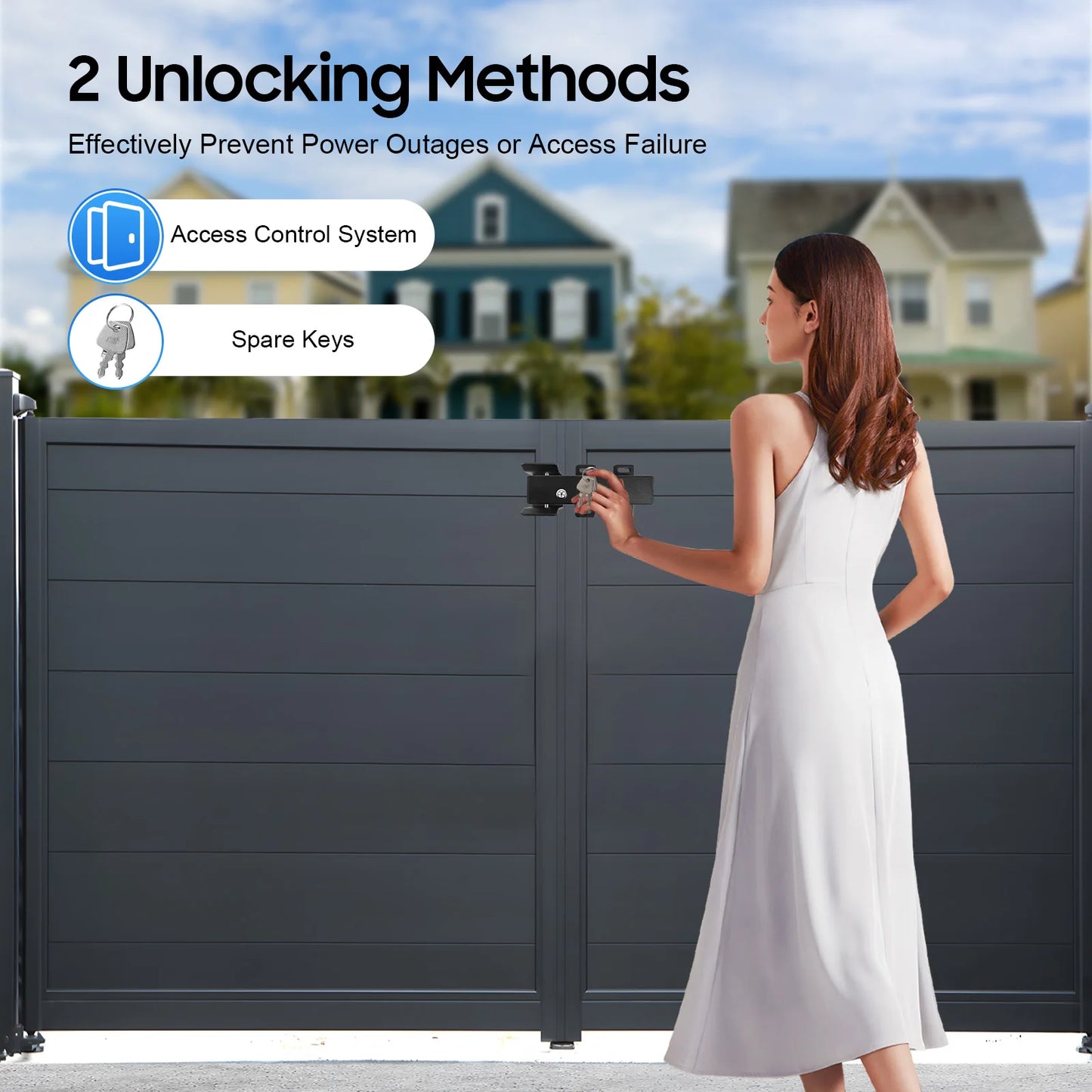 24V 60W Outdoor Waterproof Automatic Sliding Door Bolt Lock for Electric Automatic Swing Gate Openers Door Access Control System