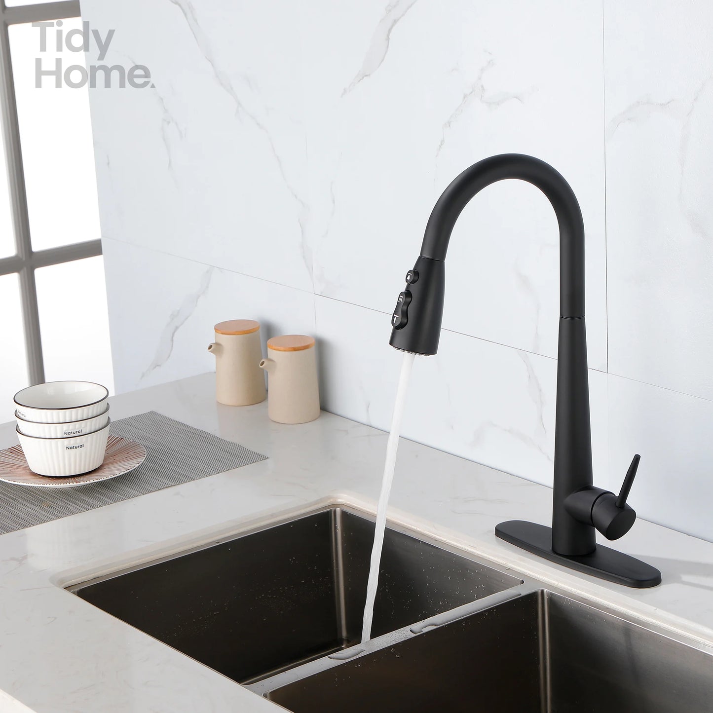 Kitchen Faucets with Pull Down Sprayer, Kitchen Sink Faucet with Pull Out Sprayer, Single Handle Copper Kitchen Faucet