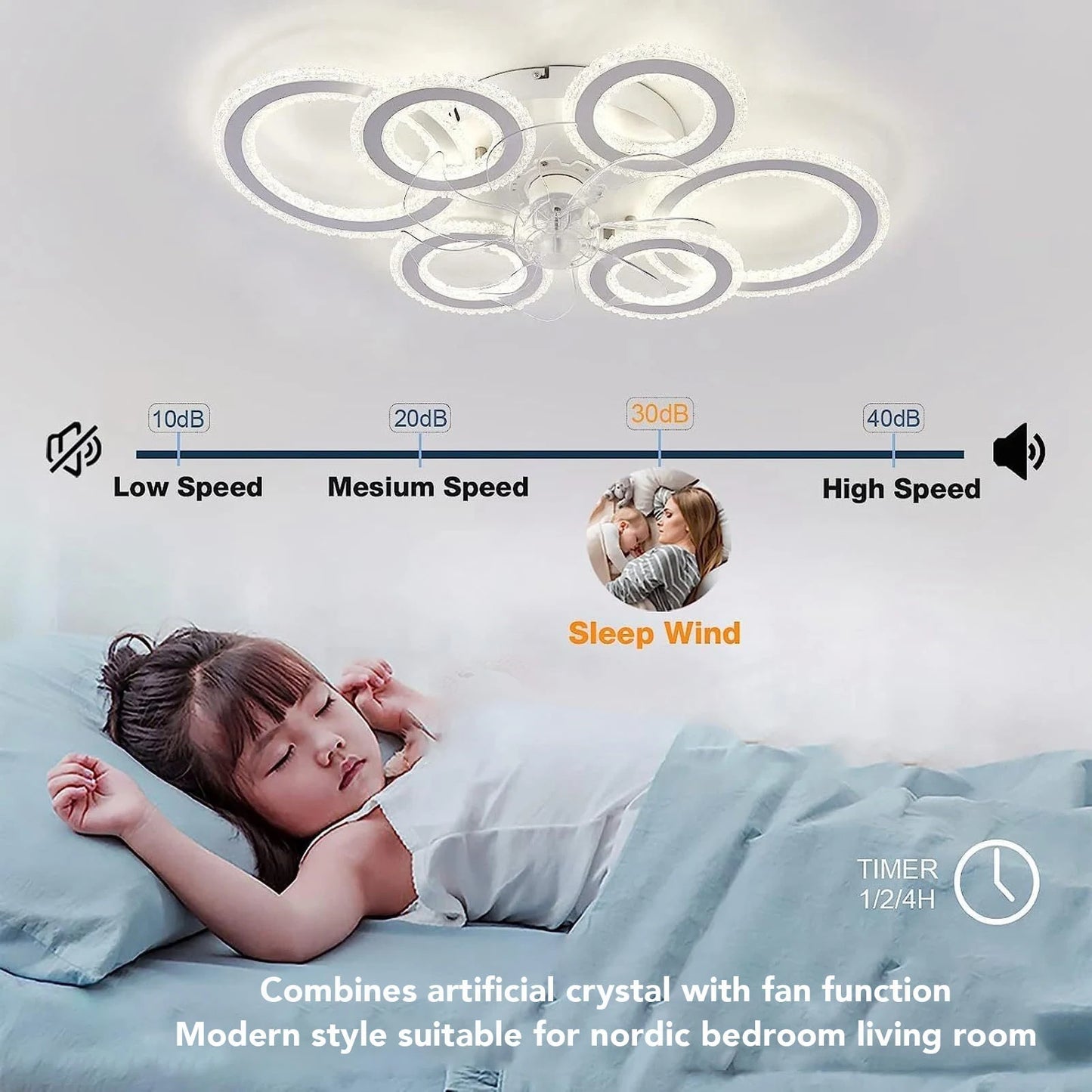 Ceiling Fan Light Flush Mount Ceiling Fan Light Easy To Install Unique Simple Nordic for Dining Room