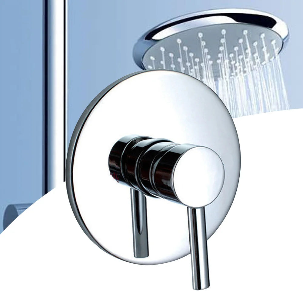 Hot & Cold Mixer Faucet Shower Tap Control Valve Single Handle Brass Bathroom Wall Mount Control Mixing Valve