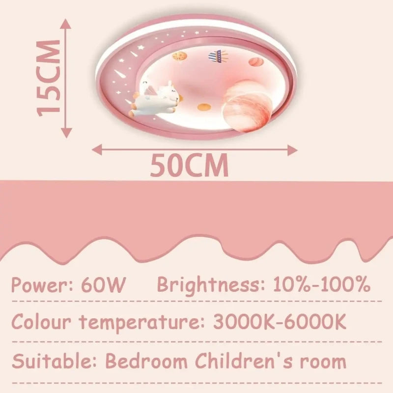 Cartoon Children's Ceiling Light Astronaut Creative Eye Protection Light Source Starry Sky LED Eye Protection Indoor Light