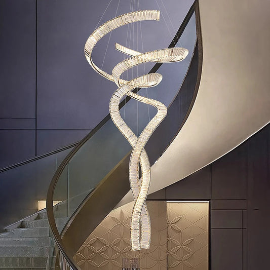 Modern home decoration crystal chandelier, stair Pendant lamp, living room Pendant lights, interior lighting