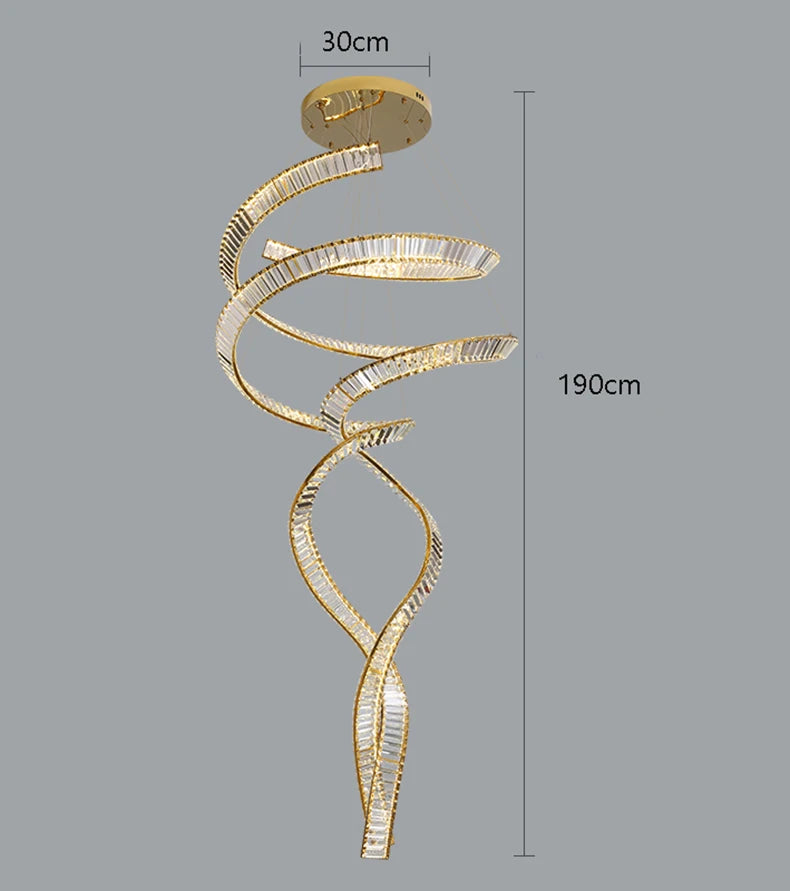Modern home decoration crystal chandelier, stair Pendant lamp, living room Pendant lights, interior lighting