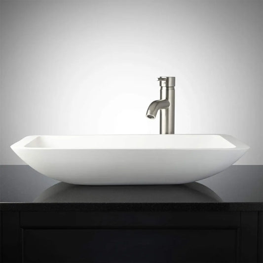 398736 Canopus 24" Resin Vessel Bathroom Sink - White