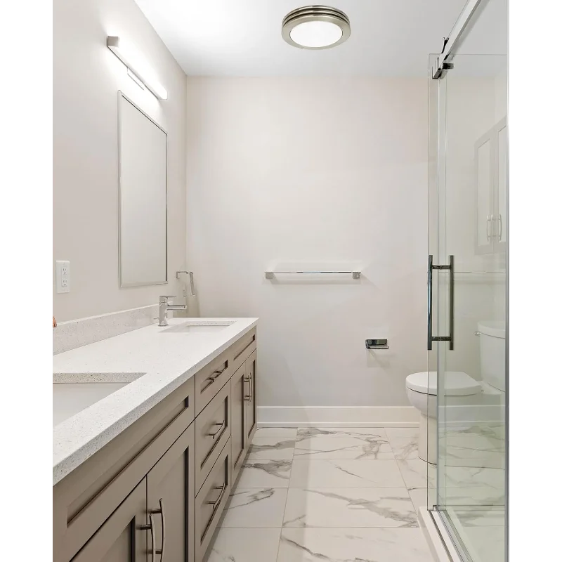 Akicon Exhaust Fan with Light, Ultra Quiet 80 CFM 2.0 Sones Ventilation Exhaust Bathroom Fan with Light, 3000K/4000K/5000K