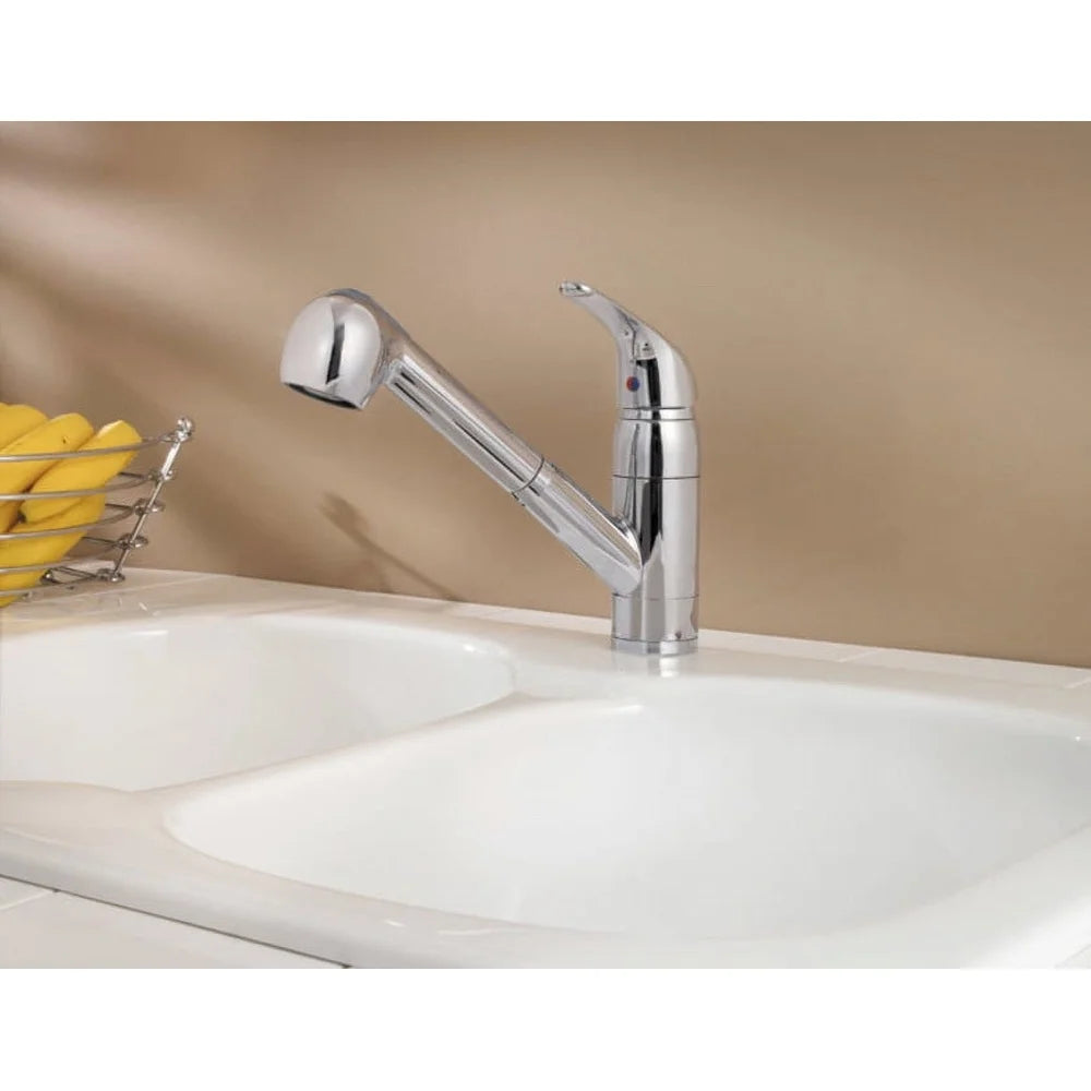 Pull Out Kitchen Faucet High Arc Spout NSF Certified Lead-Free Advanced Ceramic Valve Water Saving Spray Head Home Use