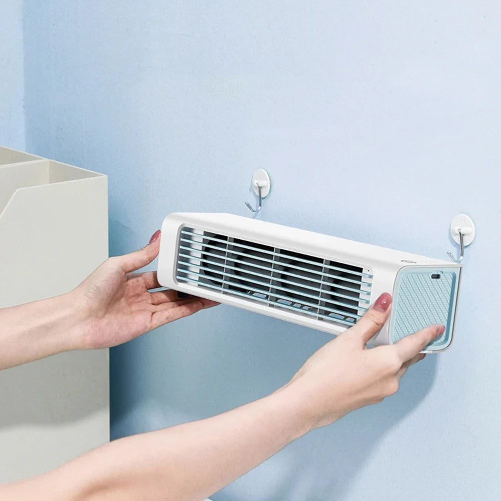 4000mah Leafless Fan 3 Mode Bladeless Air Cooler Fan LED Wall Mount/Desktop Standing Tower Fan for Bedroom Living Rooom Bathroom